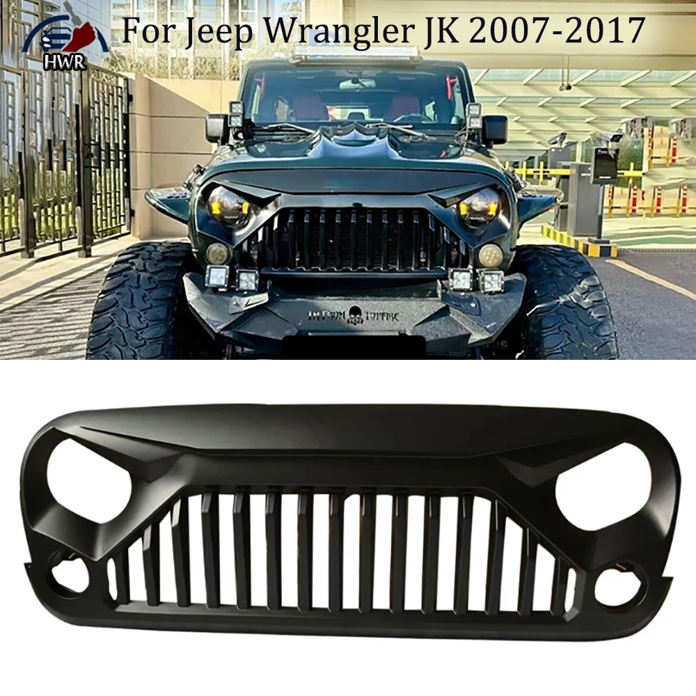 

Sporty Style Offroad Grille Car Guard Grid For Jeep Wrangler JK 2007-2017 4*4 Front Bumper Grille Replace Original Front Grille