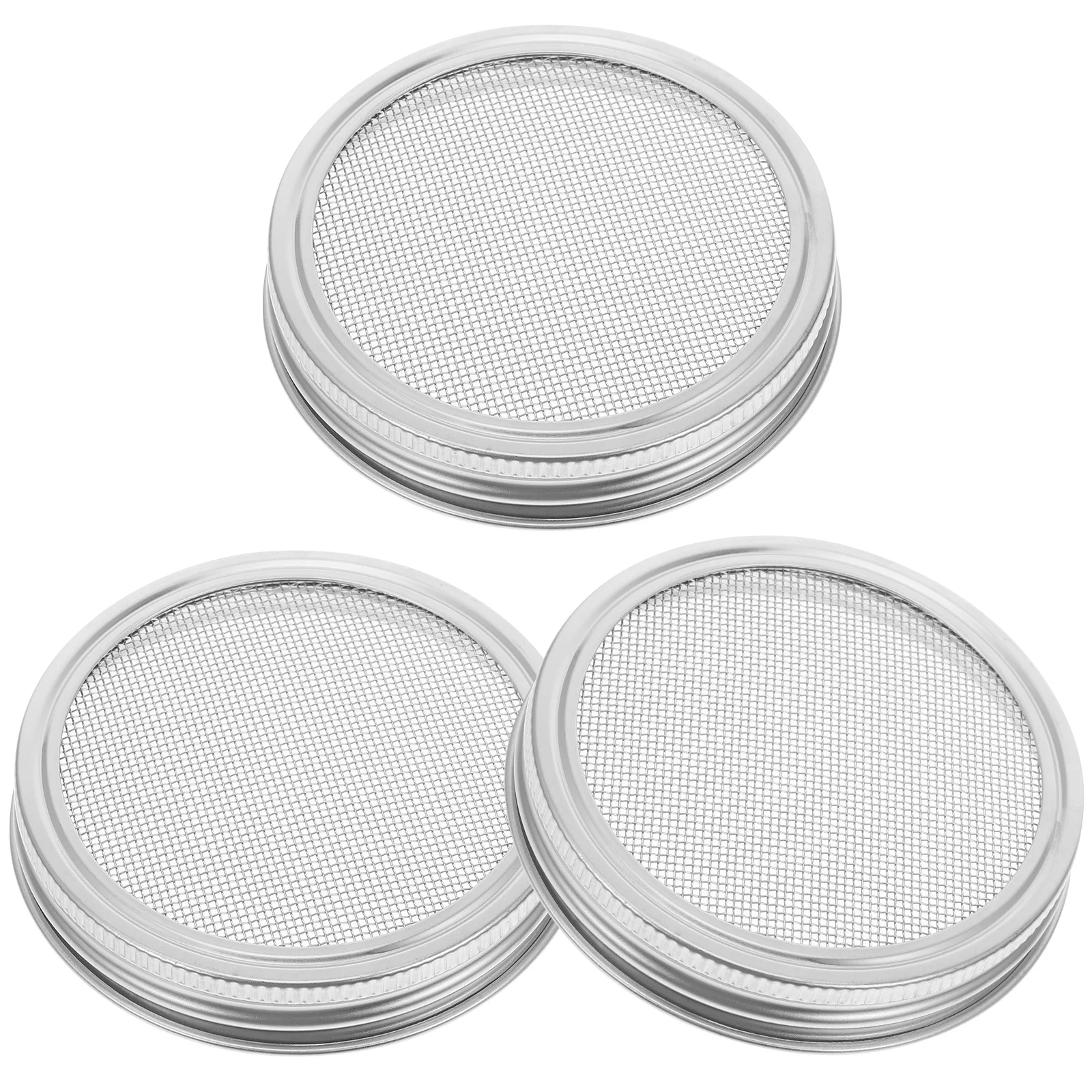 

Canning Plants Seeds Strainer Lid Cover Silver Stainless Steel Sprouting Lids