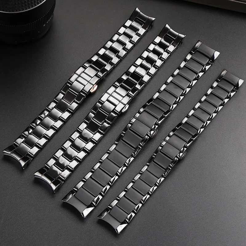 High quality ceramic watch strap case for Armani watch AR1451  AR1452 AR1400  AR1410 series watchband accessories wristband case