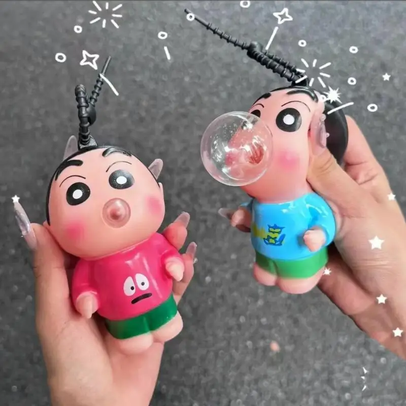 Crayon Shin Chan Cartoon Pinching Music Comic Periphery Backpack Pendant Cute Decompression Toys A Holiday Gift for Boys Girls