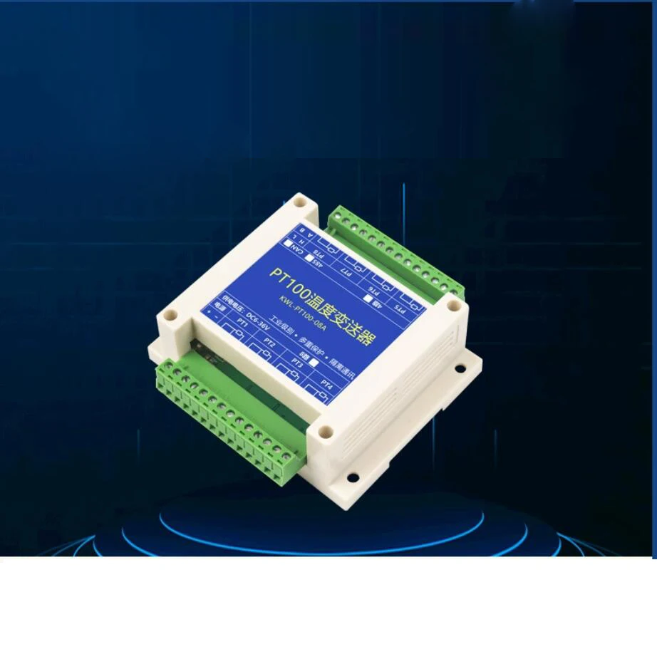 2/4/8 channel PT100 Platinum Thermistor Temperature Acquisition Sensor Transmitter 485 Isolated Modbus