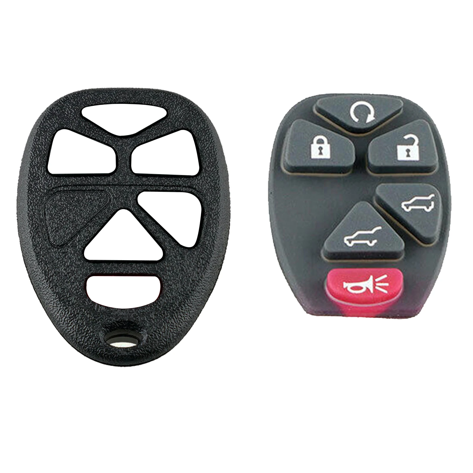 6 Buttons Remote Entry Remote Car Key Fob Shell OUC60270 for GMC Chevrolet Cadillac 2007 2008 2009 2010 2011 2012 2013 2014 2015