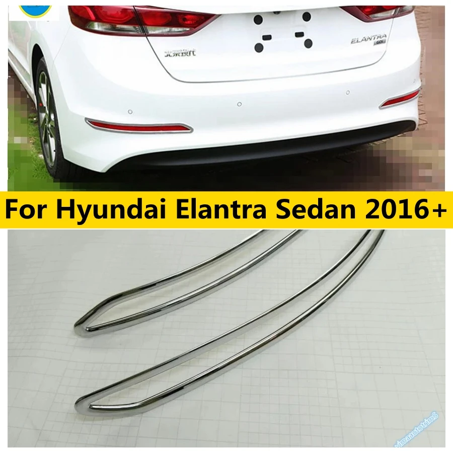 

ABS Chrome Rear Fog Light Lamp Decoration Frame Cover Trim Fit For Hyundai Elantra Sedan 2016 2017 Car Accessories