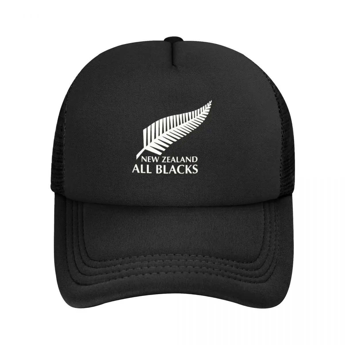 Unisex All Blacks Rugby Trucker Cap Outdoor Mesh Baseball Cap Snapback Caps Dad Hat Sun Hat Adjustable Golf Hats Summer