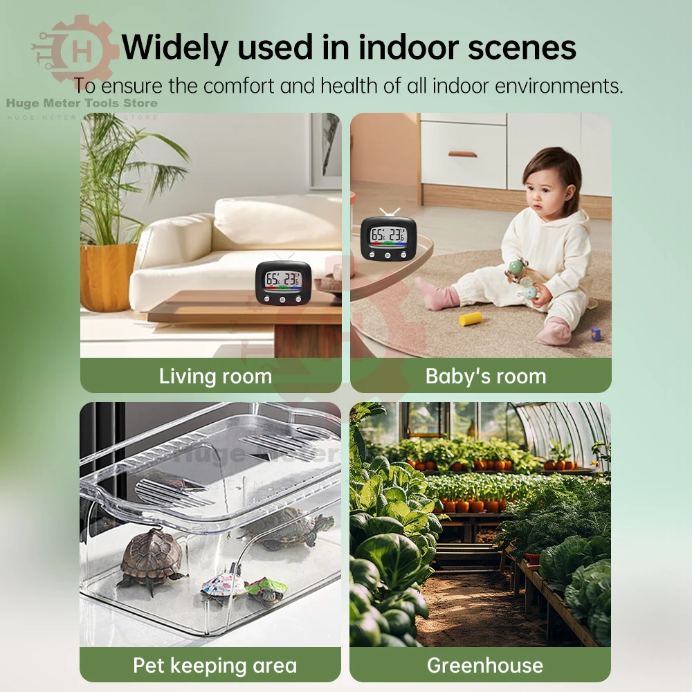 Mini LCD Digital Thermometer Hygrometer Innenraum Temperatur Luftfeuchtigkeit Meter Sensor Gauge Wetterstation Sensor