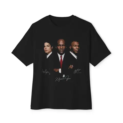 3 Mikes Inspired T-Shirt | Tyson Jordan Jackson Graphic Tee | Boxing Basketball Music Unisex Streetwear |Unisex Oversized Boxy Tee