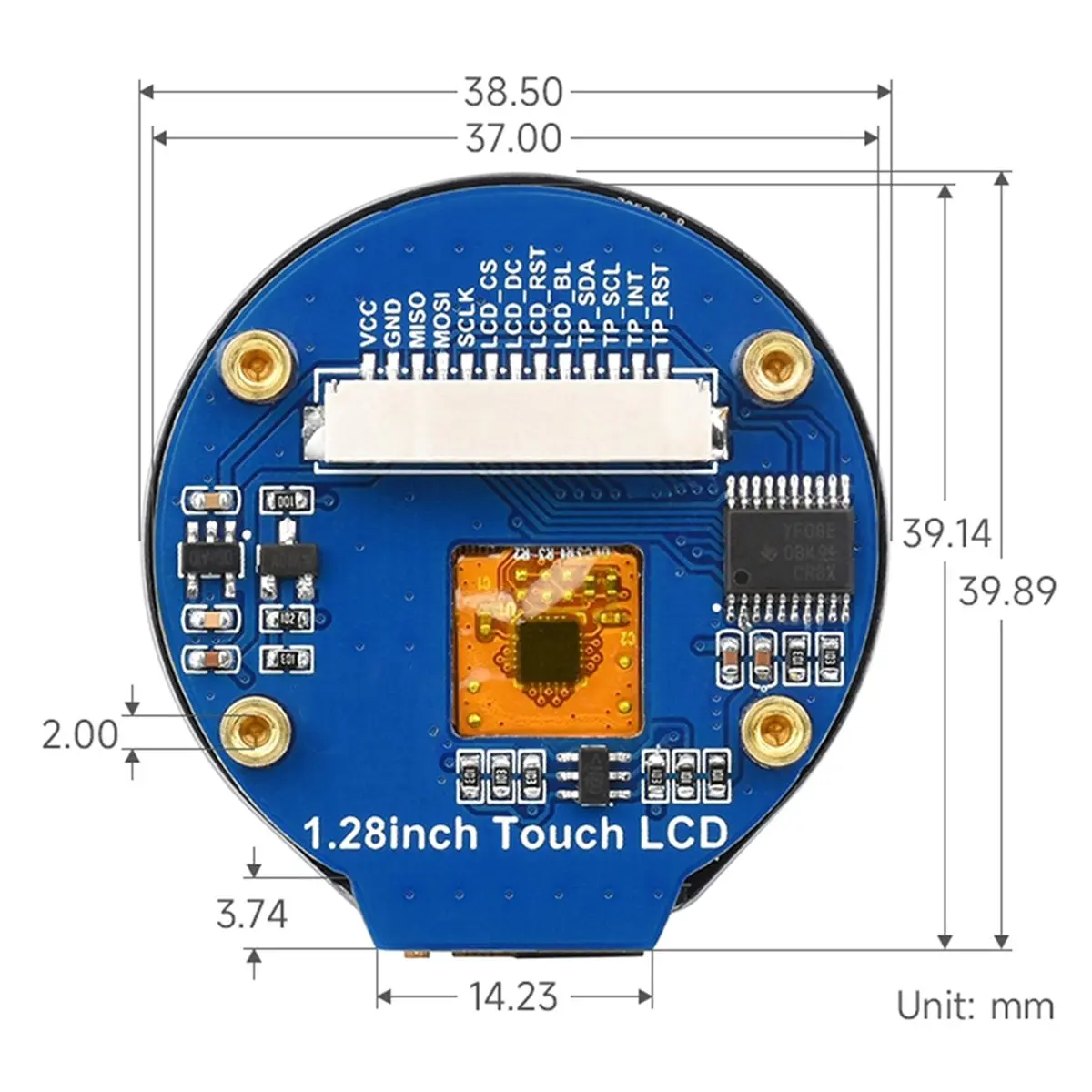 Superdeal*GO 1.28 Inch Touch LCD Display Module GC9A01 Drived CST816S Capacitive Touch Control Chip 240x240 IPS SPI Communicati