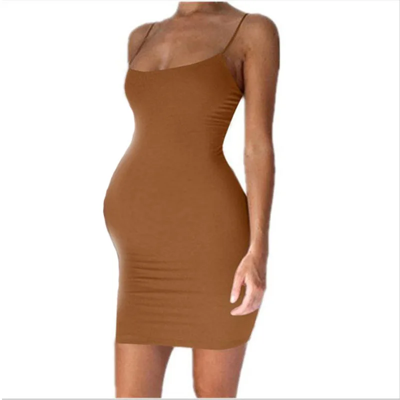 New Fashion Summer Women Dresses Sexy Sleeveless Bodycon Dress Pregnant  Women Mini Slim Dress  Beach Club Party Sling Dress