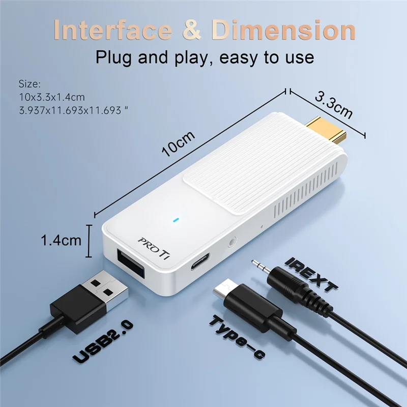 ABMF-Android14.0 RK3518 TV Stick 2GB 16GB 4K HDR Wifi6 BT5 مساعد صوتي عن بعد لعبة مشغل الوسائط صندوق التلفزيون الذكي أ