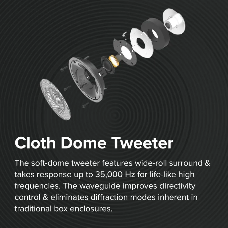 Debut 2.0 C6.2 Center Channel Speaker, Black - 1” Cloth Dome Tweeter & Dual 6.5” Aramid Fiber Woofers