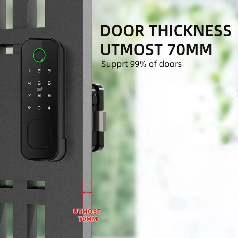 APP IP55 Waterproof  Door Lock for Home/Office Bull Head Fingerprint Password Lock Outdoor Single & Double Fingerprint