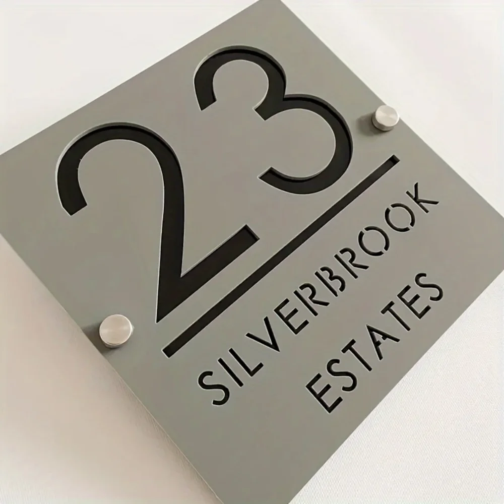 

Изготовленная на заказ вывеска с номером дома с гвоздями. Персонализированная вывеска с адресом на открытом воздухе. 3D-резанный акриловый номер дома. Открытый семейный знак с именем на дверь.