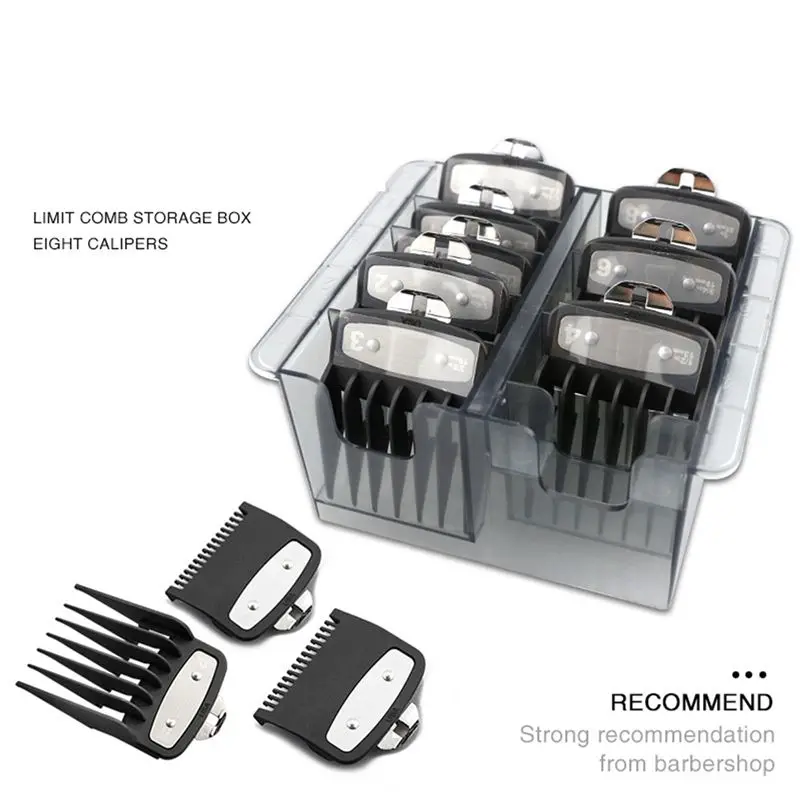 A94E-3X Grid Base Storage Box For 8Pcs Hair Clipper Trimmer Limit Comb Guide Comb Barber Tool For Wahl Guide Combs