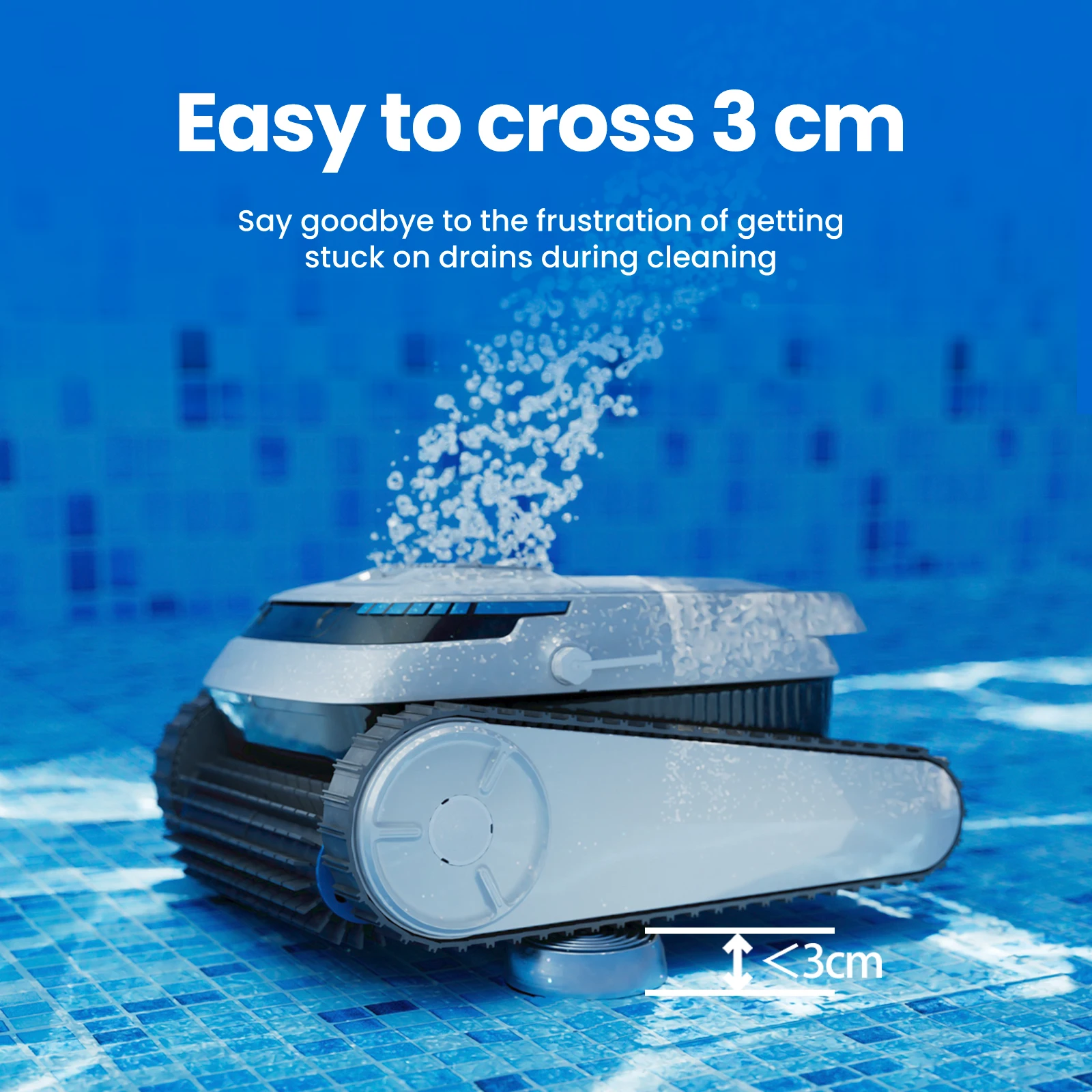 5200mAh Cordless Pool Vacuum Cleaner High Efficiency Eco-Friendly Plastic Handle For In-ground Swimming Pool view 3