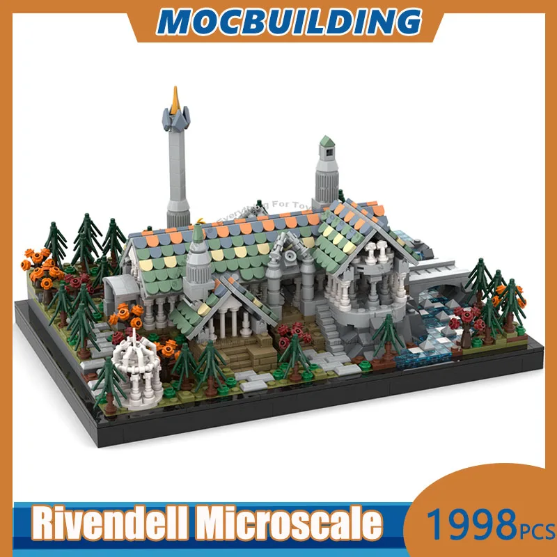 

Rivendell Microscale Diorama MOC Building Blocks DIY Assemble Bricks Architecture Collection Display Creative Toys Gifts 1998PCS