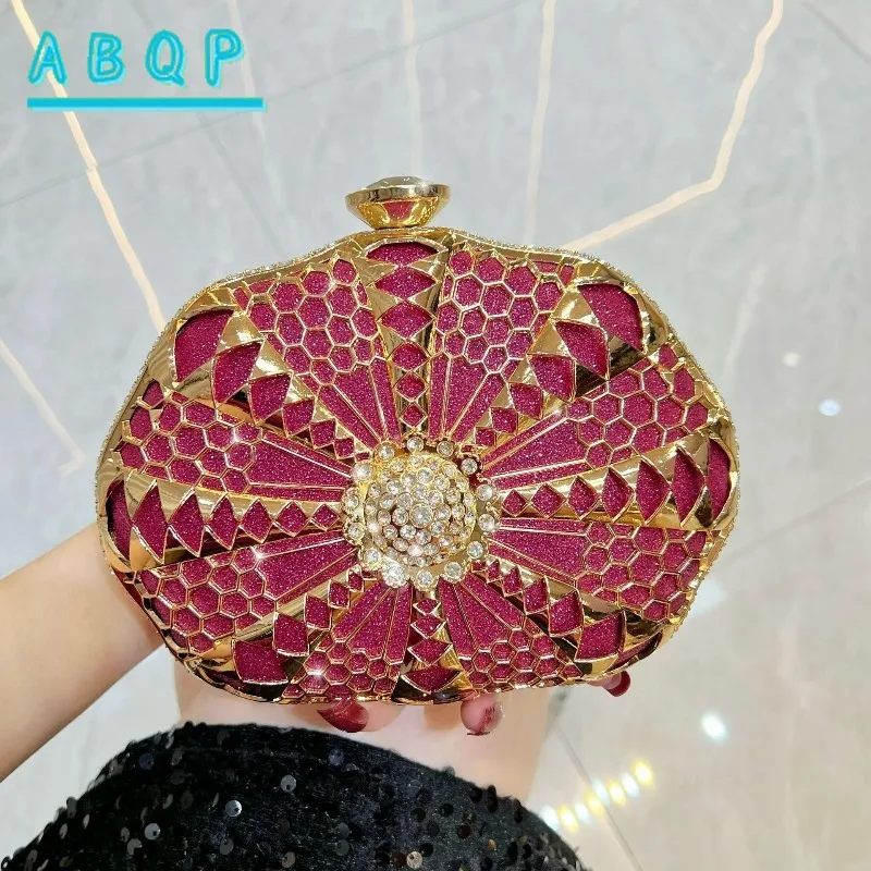 New Banquet Women's Bag Luxury Brand Diamond-encrusted Mini Women's Shoulder Bag Shiny Banquet Party Women's Bag High Quality