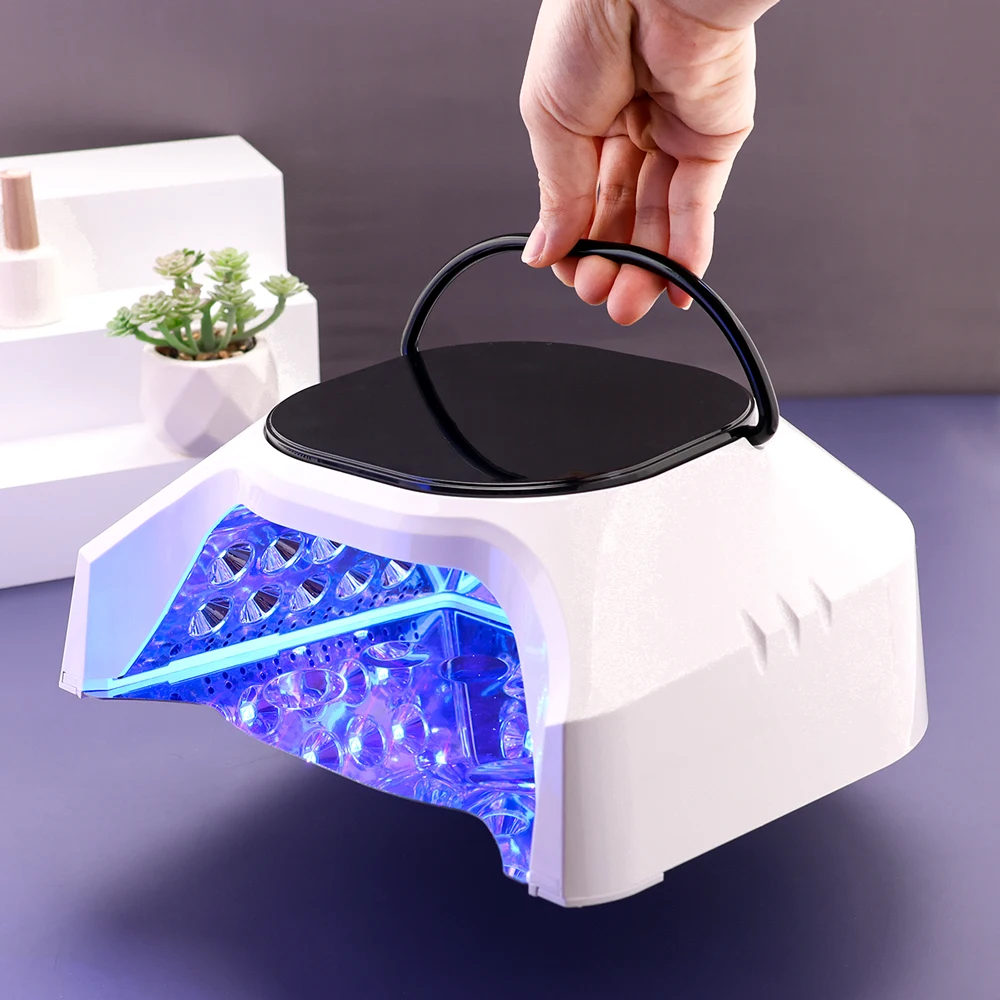 New Innovative Rechargeable Dual Light Gel Lacquer Dryer UV Light for Nails Cordless 96w Nail UV LED Lamp with Handle