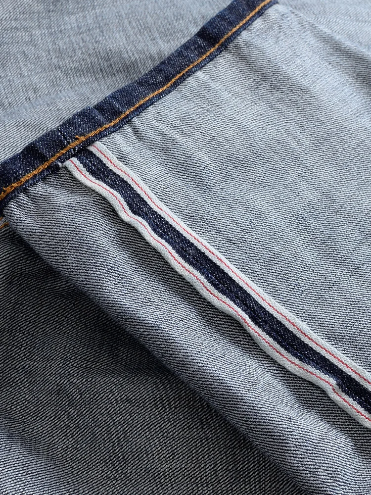 16 Unzen schwere rote Selvedge-Denim-Jeans für Herren, hochwertige, lockere, gerade Hose, One Wash, Herbst, lässig, 100 % Baumwolle, Y2K 502