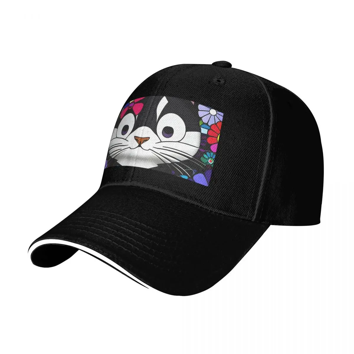 A Journey into the Colors of Tuxedo Cats : Pua The Whimsical Cat Baseball Cap Men Women Casual Summer Sport Sun Cap