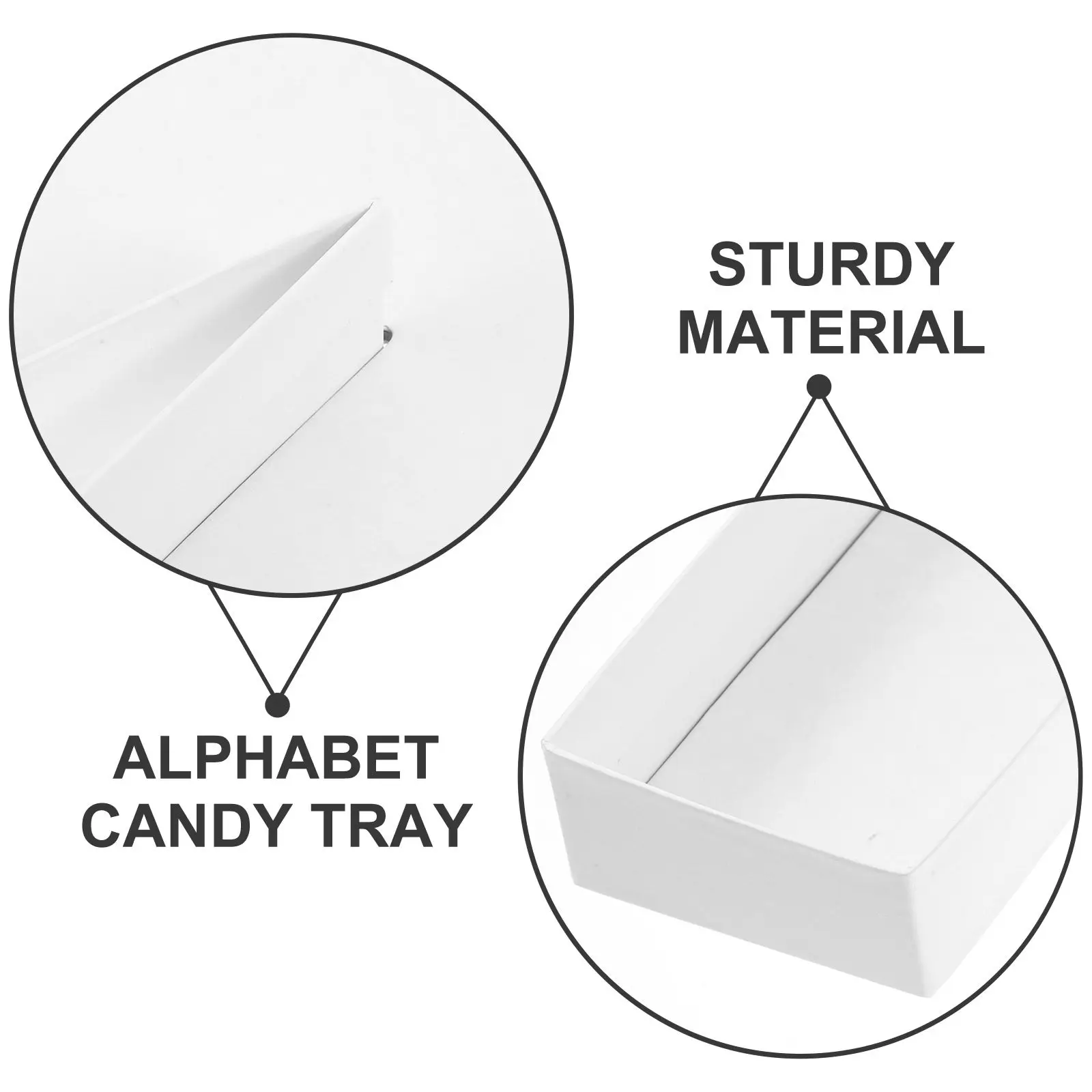 8 Inch Compact Portable Fillable Alphabet Tray Cardboard Letter Shaped Snack Platter for Birthday Shower Graduation Party