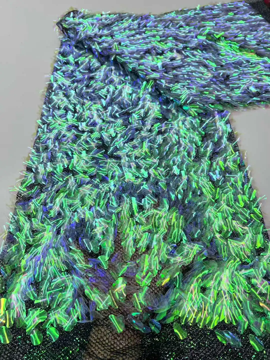 قماش دانتيل شبكي فرنسي مطرز 2025 جودة عالية فاخرة من التول الأفريقي ترتر أقمشة الدانتيل النيجيري صافي فساتين زفاف العروس-Z