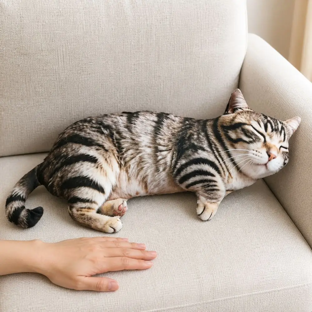Material Animal Body Pillow PP Cotton Filled Soft Texture Poultry Throw Pillows Cute Design 40cm Size Cat Keychain Bedroom Use