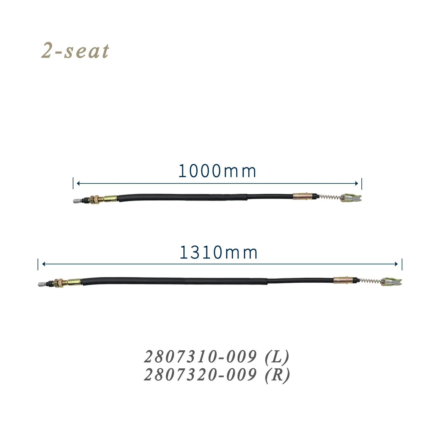 Golf Cart Brake Cable Assembly for Eagle STAR Classic 2 4 Passenger Left Driver Side Right Passenger 2807310-011 2807320-011