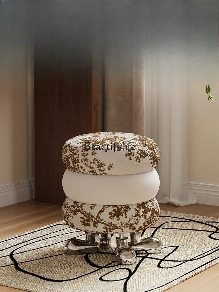 

55Medieval style makeup stool retro girls light luxury high-end chair