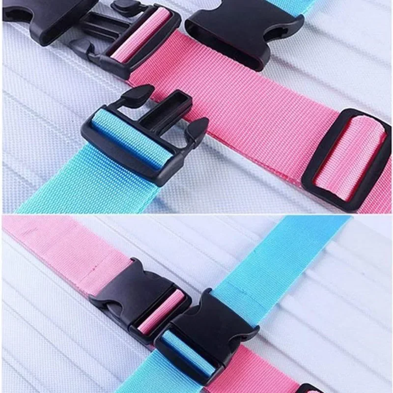 2 Pieces Nylon Luggage Strap Adjustable Travel Suitcase Buckle Strap Baggage Belt Travel Accessorises Suitcase Packing Seat Belt