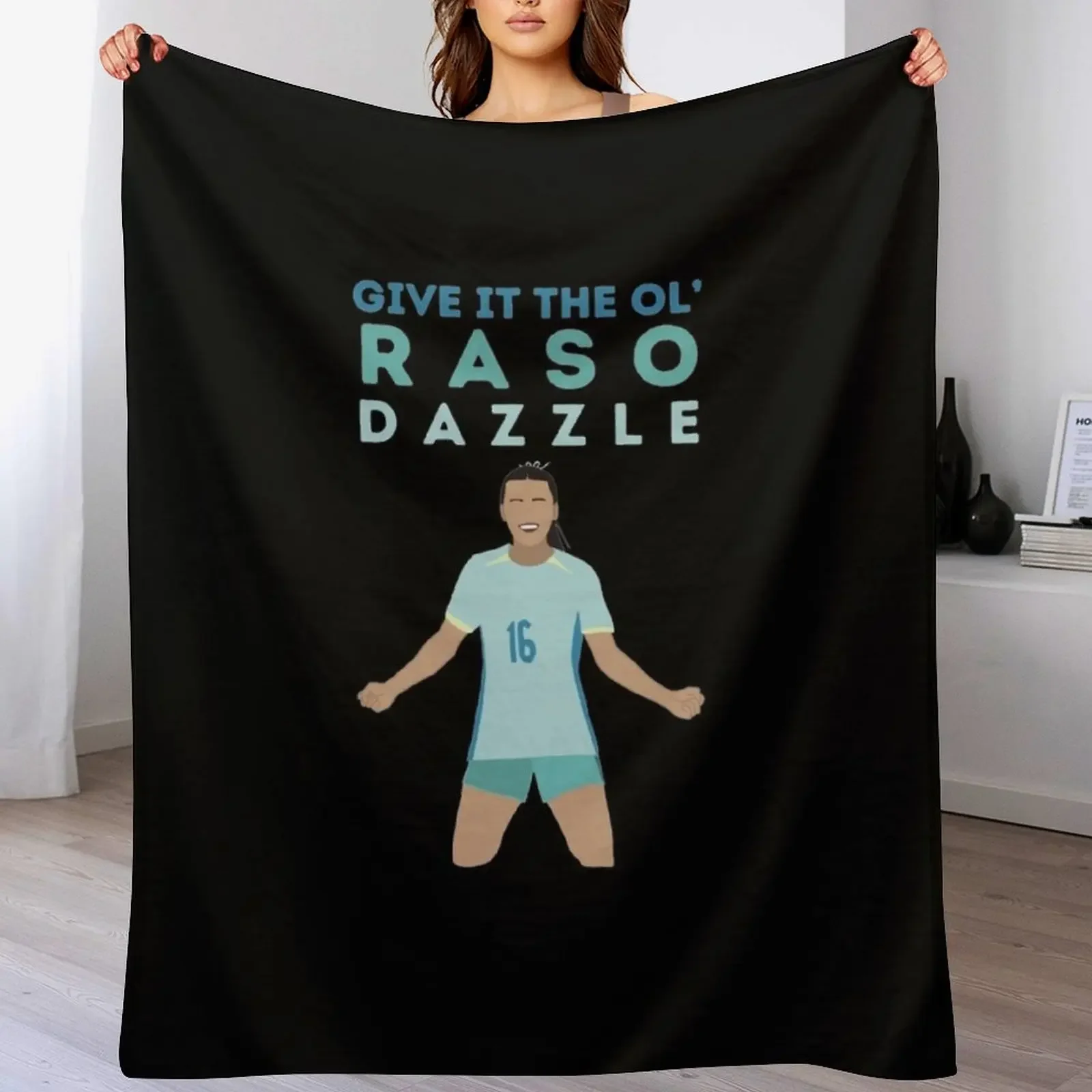 

Hayley Raso Matildas Soccer Throw Blanket Blankets For Bed Personalized Gift Soft Plush Plaid Cute Blankets