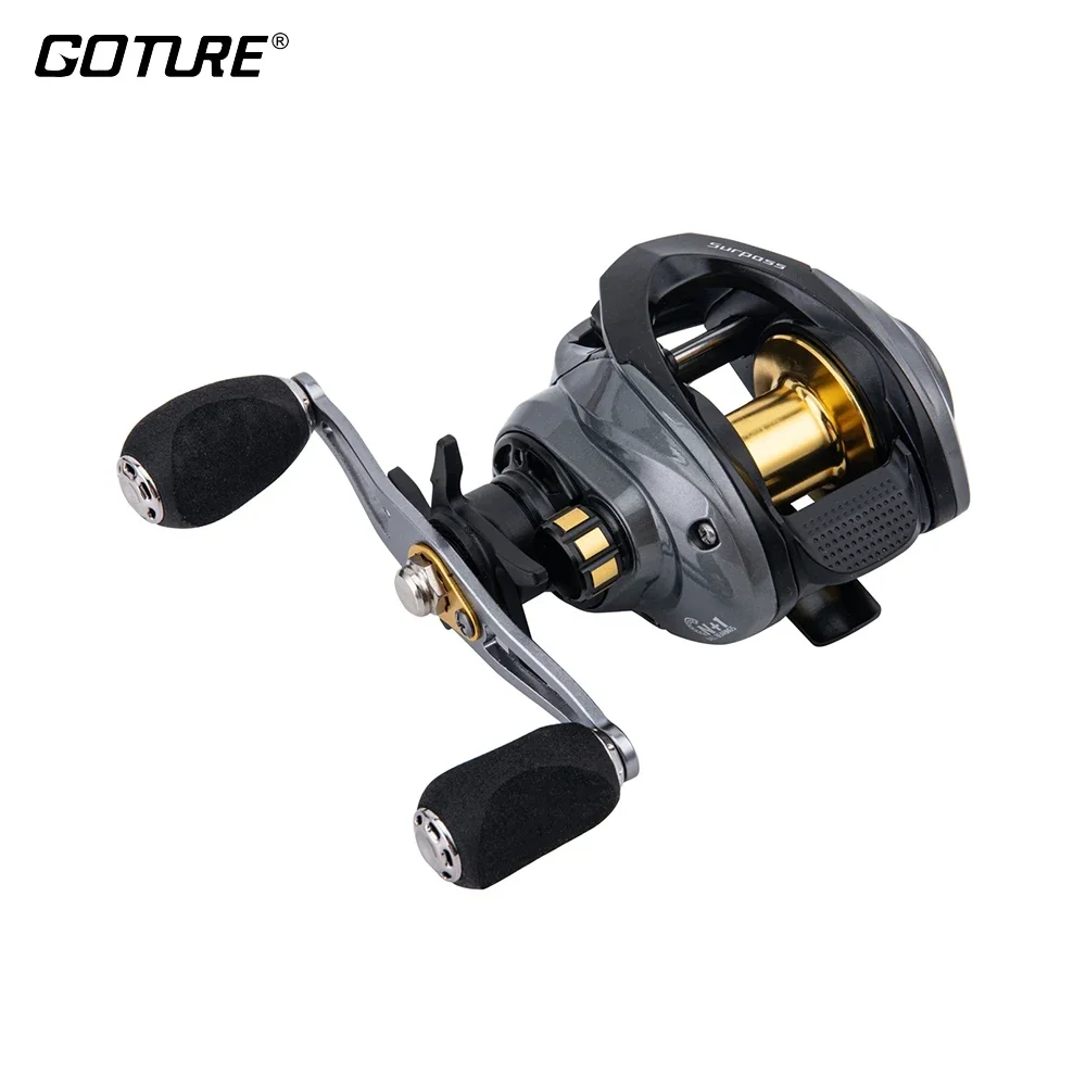 

Goture SURPASS Baitcasting Fishing Reel High Strength Nylon Body 7.2:1 Max Drag 5kg Ultralight Casting Rod Reel for Freshwater