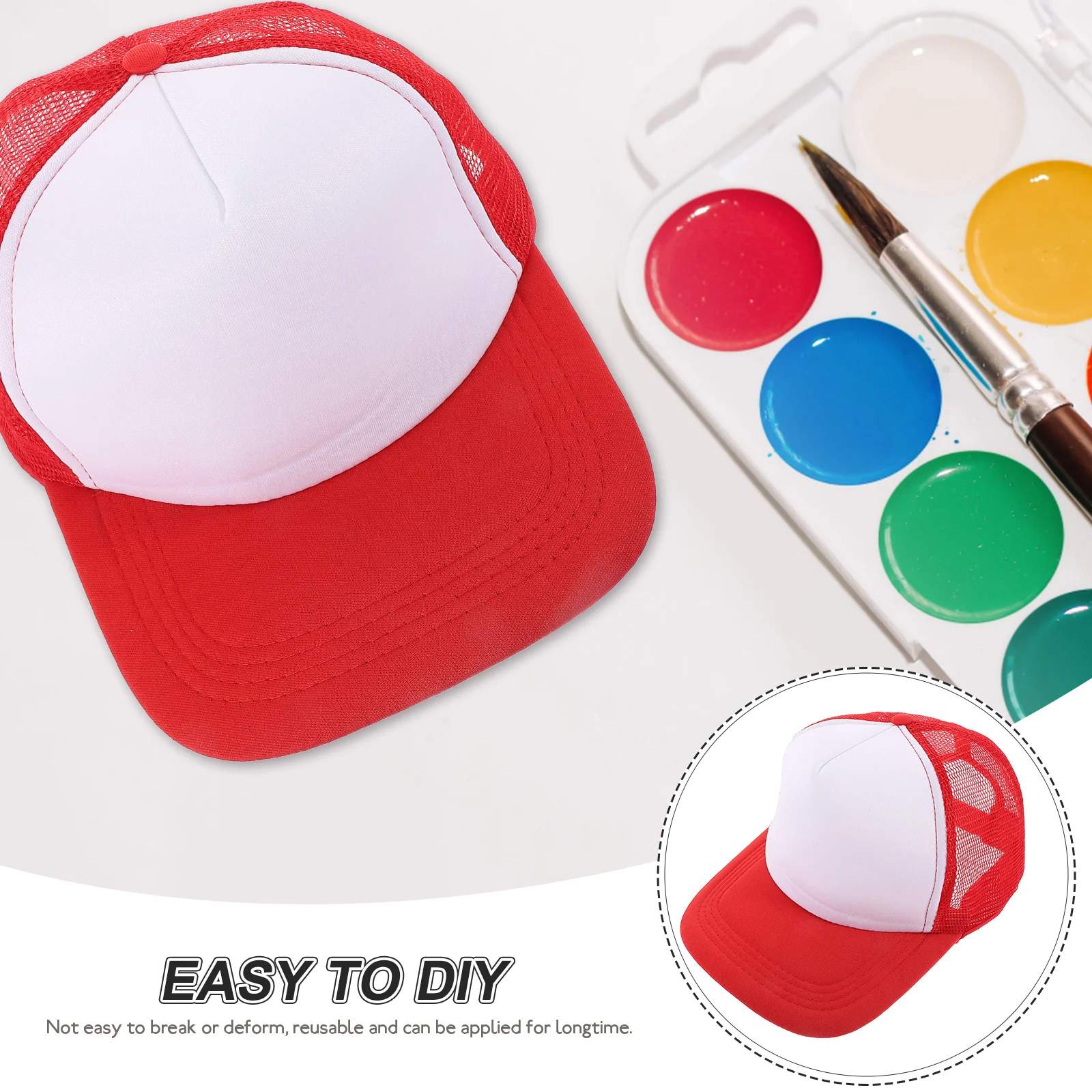 

10 Pcs Mesh Baseball Caps Sublimation Blank Hats Heat Transfer Reusable Black Truck Driver Cap Fashion for Outdoor