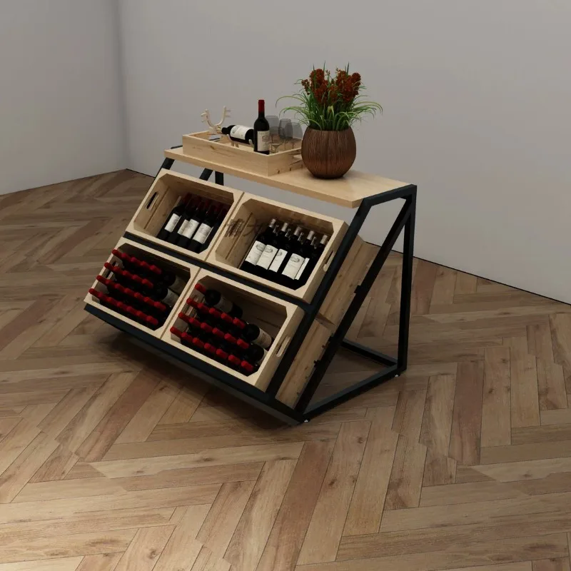 Custom-made wine shelf wine display shelf supermarket winery shelves stacked display shelf Nakajima commercial Boda