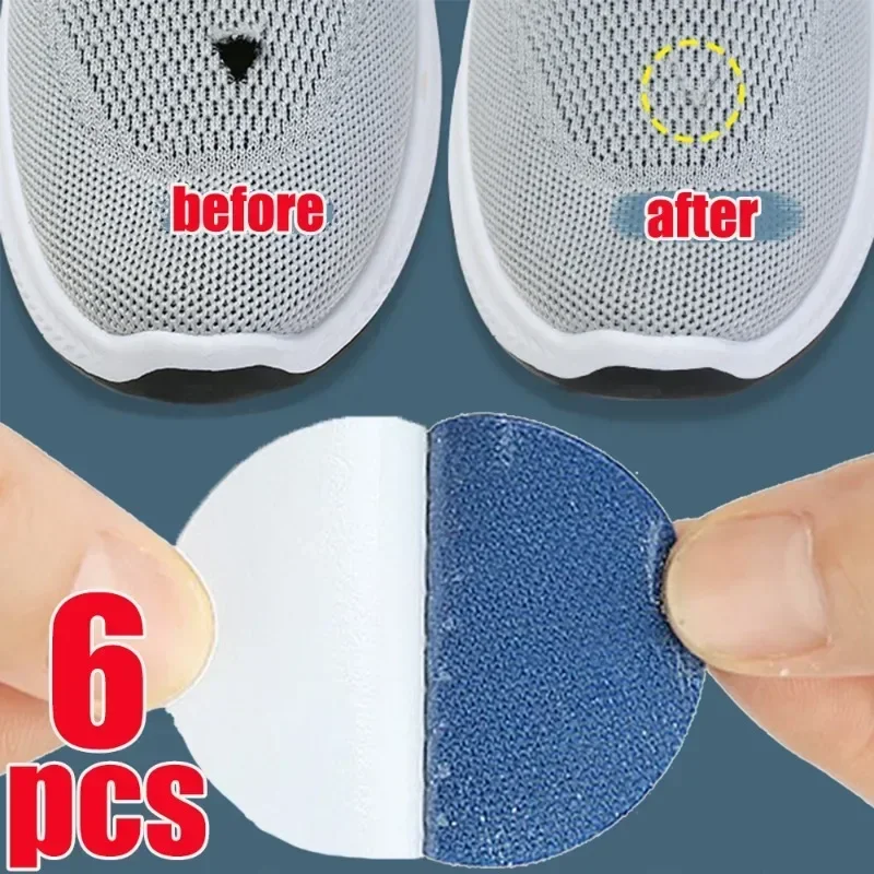 6Pcs/Set Sports Shoes Patches Women Men Breathable Comfortable Shoe Pads Patch Solid Color Simple Sneakers Heel Repair Patches