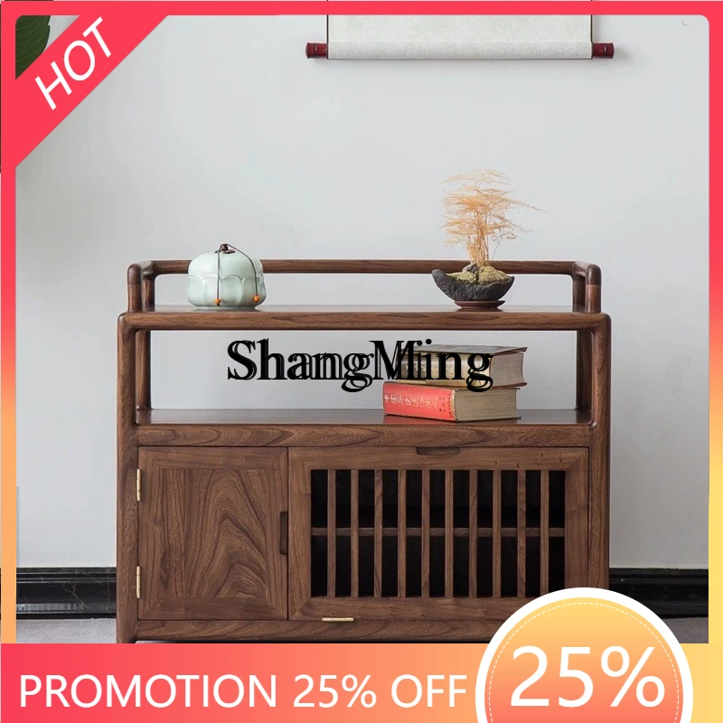

SM new Chinese tea cabinet boiling table tea room side water cabinet Zen solid wood furniture