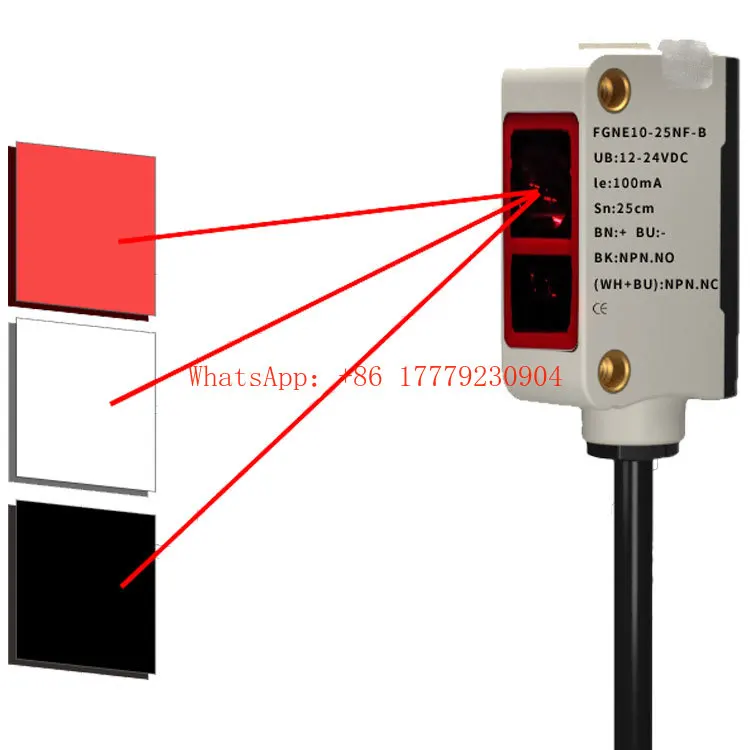 

FGNE10-25PF-B Универсальный переключаемый фотоэлектрический датчик с подавлением фона и функциями FGS BGS
