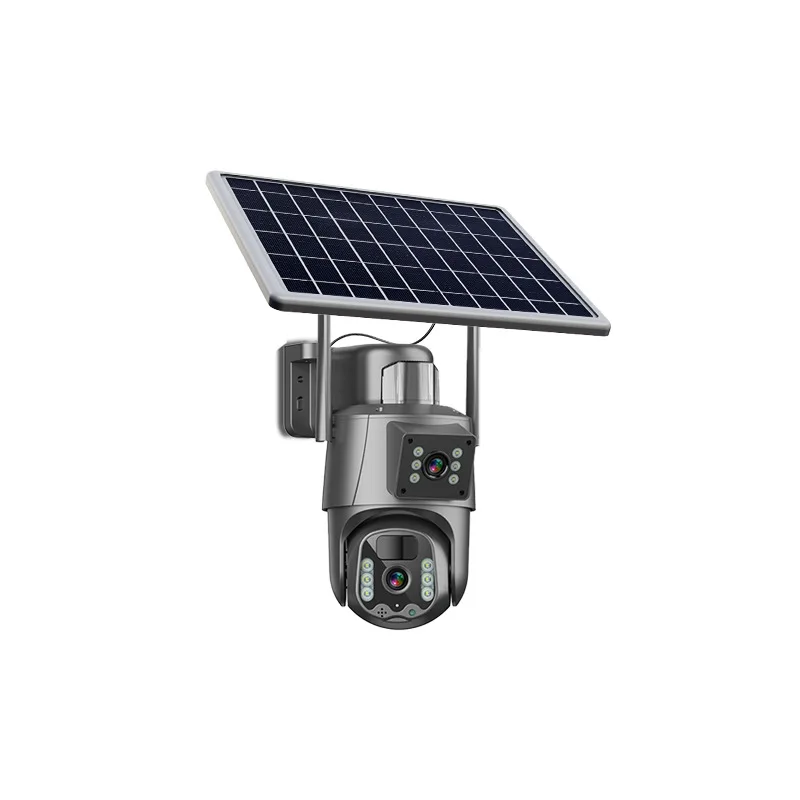 

Solar-powered wifi/4G 360-degree dual-lens surveillance camera, outdoor video camera