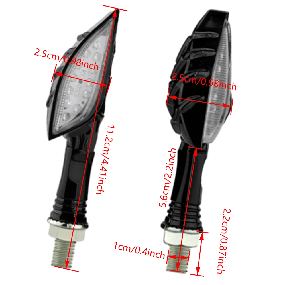 2Pcs Universal Ghost Skull Hand Motorcycle LED Turn Signal Light Indicator Blinker Amber Lamp For Suzuki Honda Yamaha Kawasaki