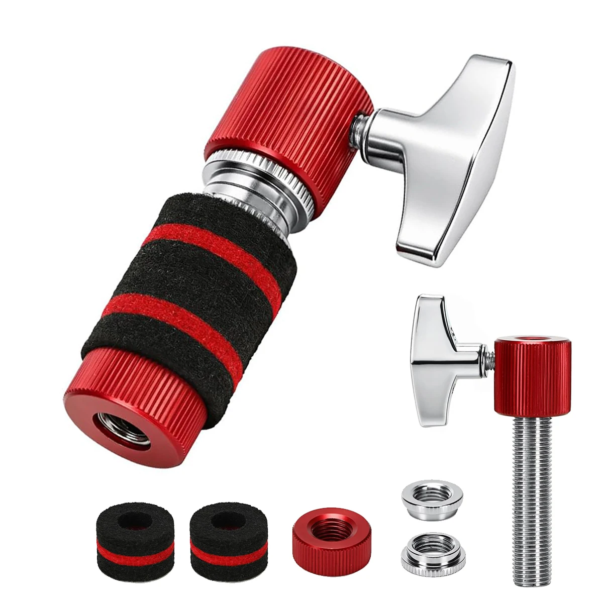 Miwayer Embrayage universel pour charleston – Conception entièrement métallique, compatible avec tige de ≤8 mm, contrôle de tension fiable, pour kits de batterie