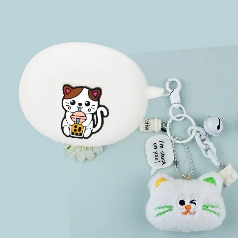 For Denon AH-C630W / PerL Pro Case cute cat Silicone Wireless Bluetooth Earphones Cover For DENON PerL Pro