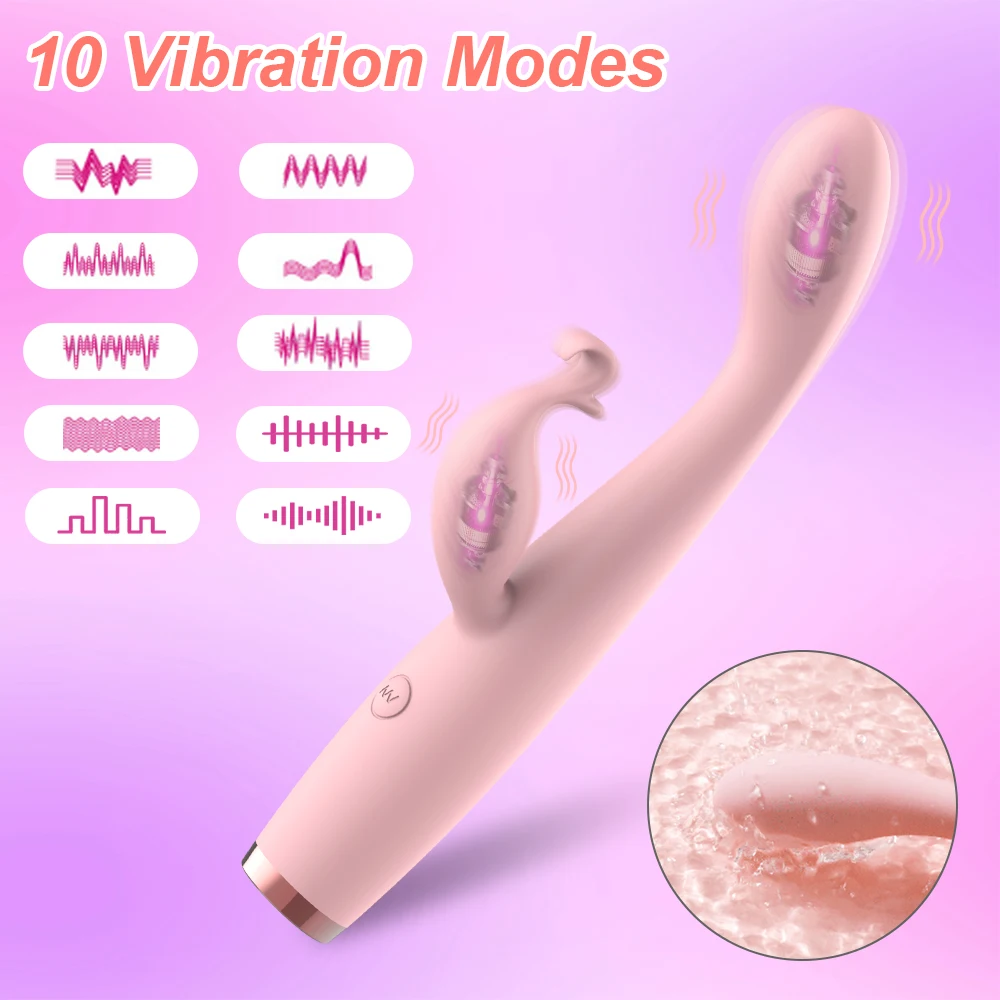 Powerful Finger Rabbit Vibrator Female Fast Orgasm Nipple Clitoris Stimulator G Spot Massager Adult Goods Sex Toys for Women