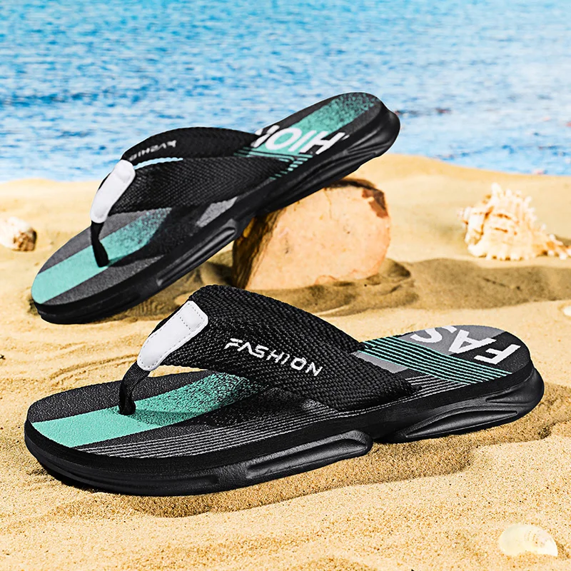 Summer Men's Flip-flops Massage Granule Men Slippers Comfortable Beach Sandals Men Casual Shoes House Flip Flops Bathroom Shoes