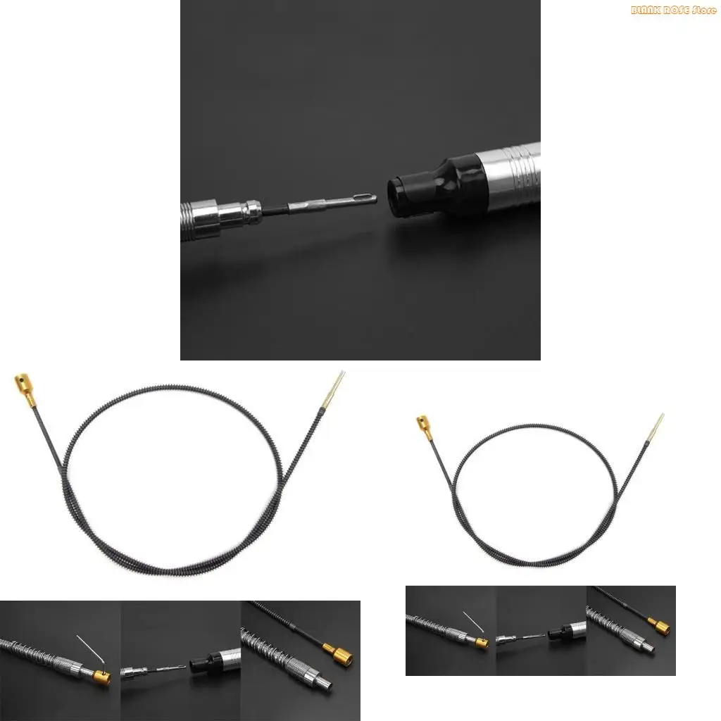 

K1AE Durable Flexible Shaft Adapter Extension Metal Inner Shaft Cable Rotary Grinder Tool for Electric Drill Engraving 98cm