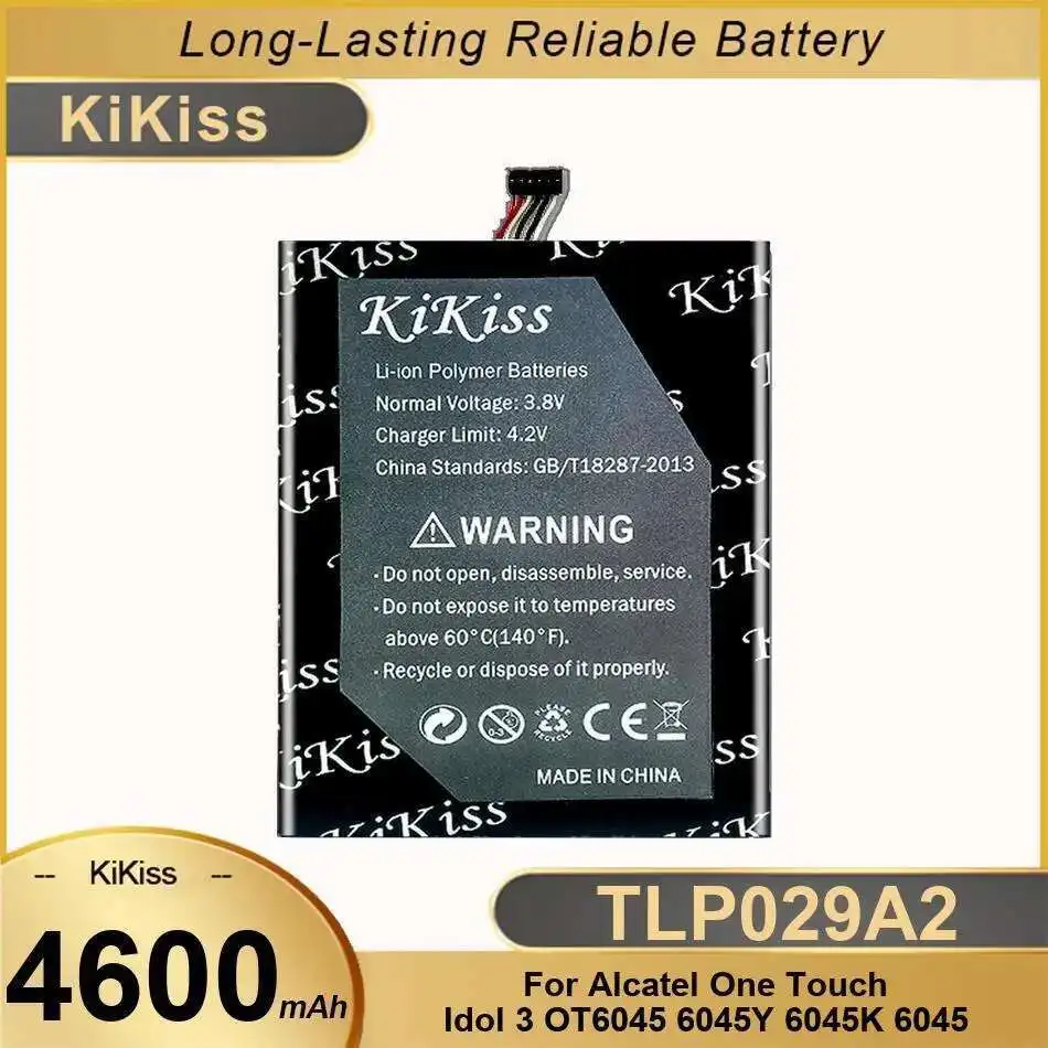 

Mobile Phone Battery For Alcatel One Touch Idol 3 OT6045 6045Y 6045K 6045 Premium Replacement 4600Mah TLP029A2