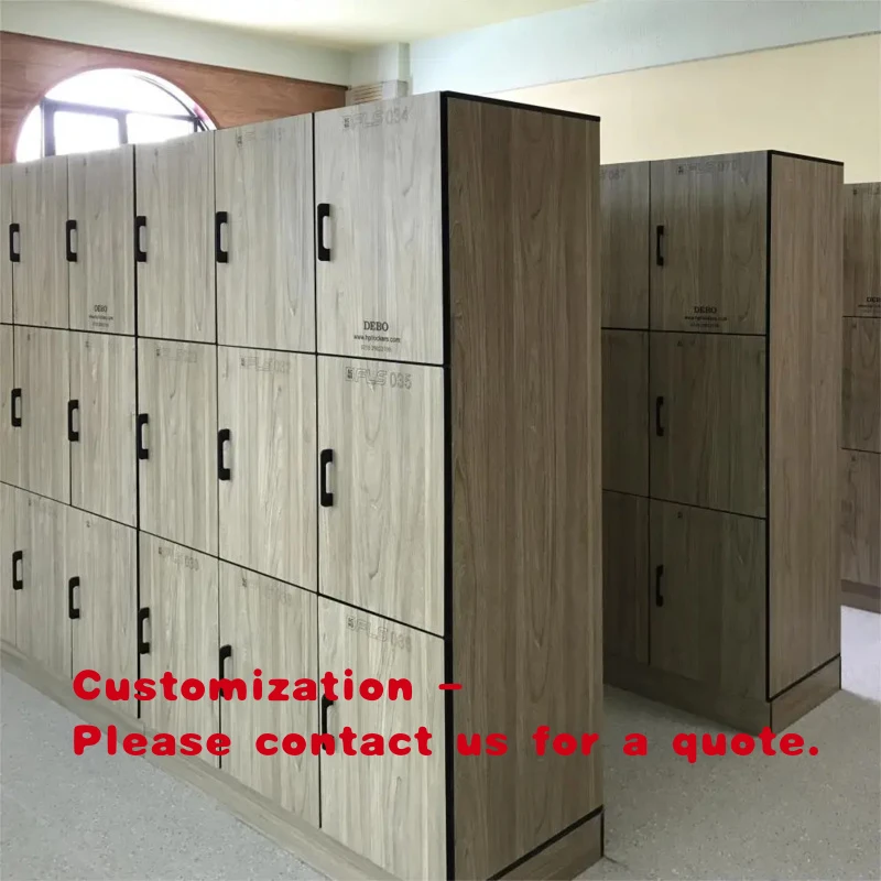 

custom.DEBO Gym Lockers Wood Grain Sport Locker Factory Decorative Waterproof
