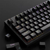126 teclas negro personalizado doble disparo brillo a través de teclas RGB retroiluminado PBT teclas perfil Cherry para interruptores MX teclado para juegos