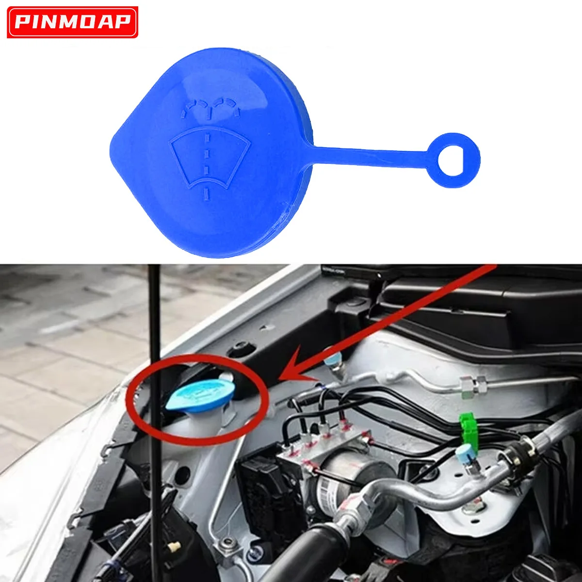 PINMOAP غطاء خزان سائل تنظيف الزجاج الأمامي للسيارة مناسب لهوندا أكورد سيفيك CR-V CRX 38513SB0961 38513-SB0-961