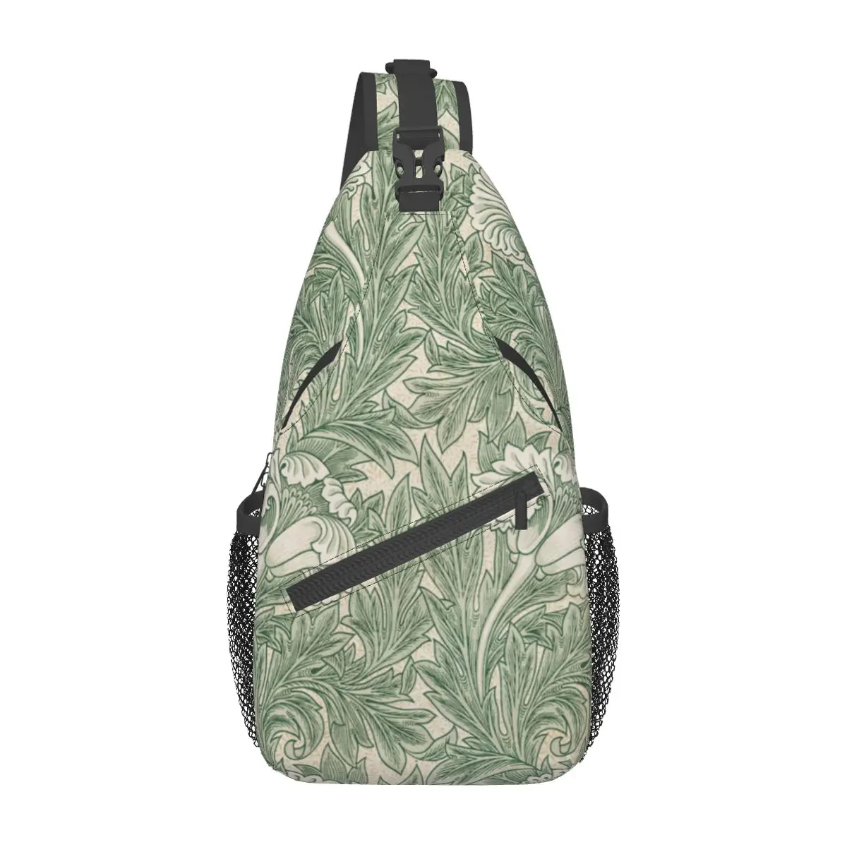 

William Morris Tulip Sling Bags Chest Crossbody Shoulder Sling Backpack Outdoor Hiking Daypacks Floral Art Fashion Satchel