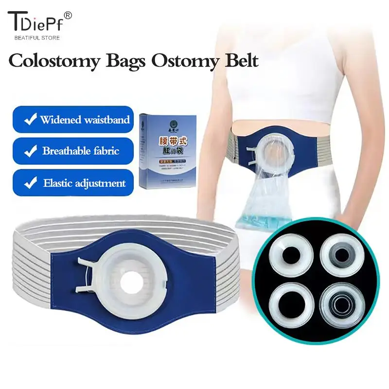 

1set Colostomy Bags Ostomy Belt Drainable Urostomy Bag After Colostomy Ileostomy Pouch Ostomy Belt With Bag Rehabilitation Parts