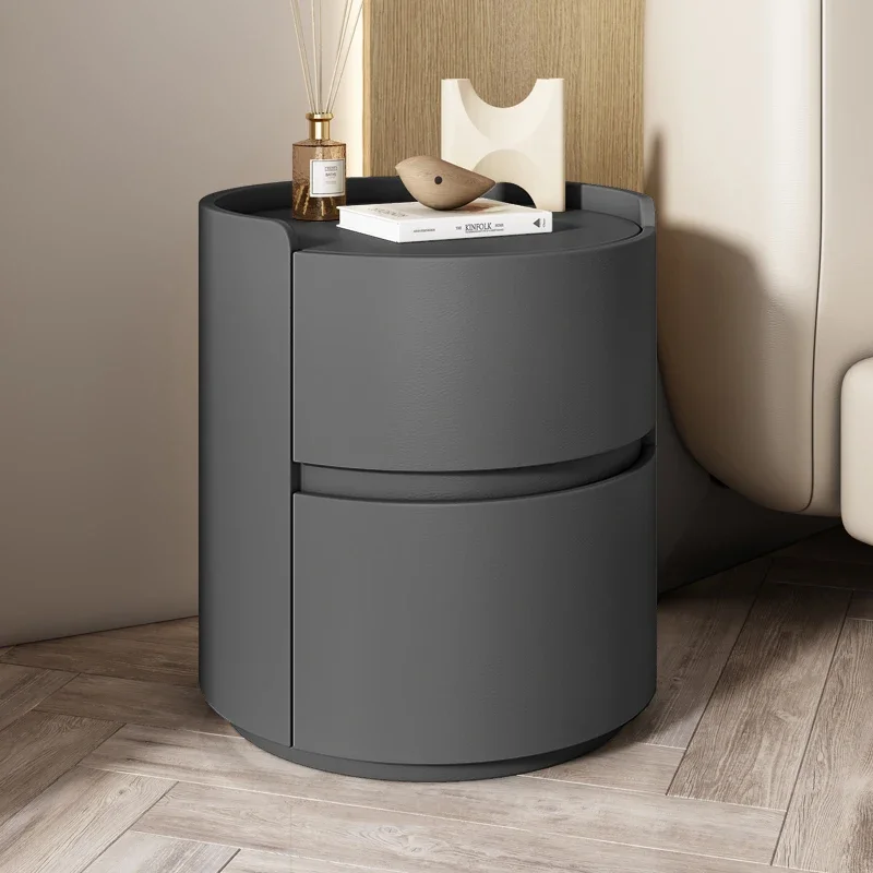 Design Round Nightstands Mini Small Center Storage Outdoor Makeup Bedside Table Narrow Simple Table De Chevet Bedroom Furniture